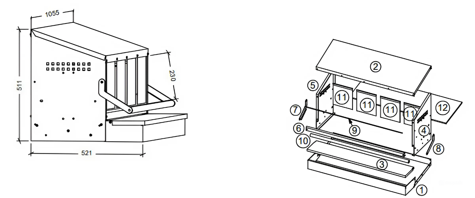 snaskove-hnizdo-pro-slepice-s-bidlem-a-sbernym-kosikem-na-vejce-gaun-10096-ctyrmistne-rozmery